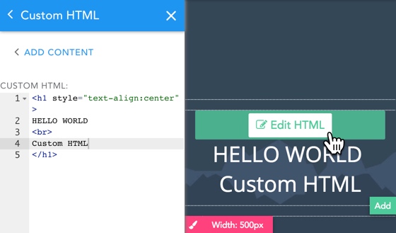 Custom HTML Block